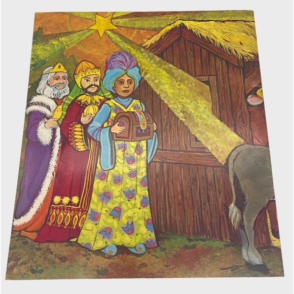 1977 Whitman The Christmas Story Told in Sticker Pictures Sticker Book Unused - Picture 2 of 7